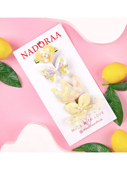 Kicks and Crawl - Banana Bows Hairclips - Set of 4