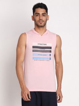 CHKOKKO - Men Sports Tank Tops Sleeveless Pink Vest