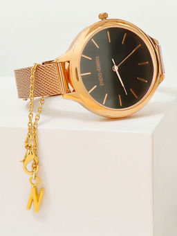 Pipa Bella by Nykaa Fashion - Gold-Plated N Initial Watch Charm