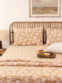 House This - Genda Phool Bed Set Beige (Queen)