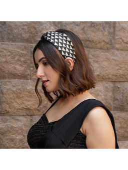 Hair Drama Co. - Selene Knotted Hair Band - Black & Silver