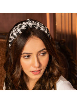 Hair Drama Co. - Hdc X Emily In Paris Black & White Tweed Knotted Hair Band