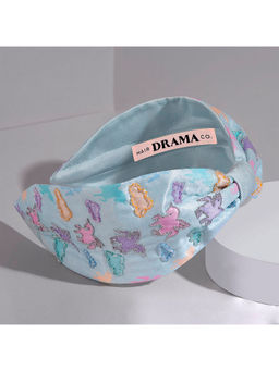 Hair Drama Co. - Rainbow Unicorn Knotted Hair Band - Blue
