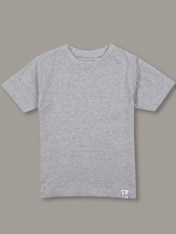 Jumping Joey - Boys Solid Grey Regular Fit T-Shirt