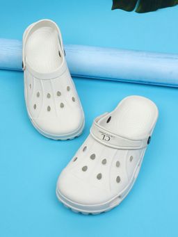 Carlton London - Solid White Clogs With Cut-outs