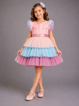 The Little Tales - Pink Unicorn Eye Dress