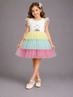 The Little Tales - Multi-coloured Rainbow Dress