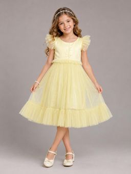 The Little Tales - Yellow Satin Dress
