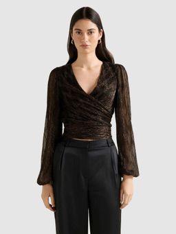 Forever New - Odette Plisse Crop Top (XXS)