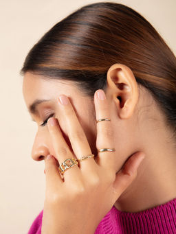 Twenty Dresses by Nykaa Fashion - Linked With A Loving Feeling Ring Set