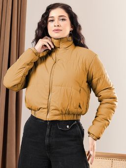 KOTTY - Womens Lightweight Puffer Jacket Stylish Winter Wear Warm and Comfortable - Mustard