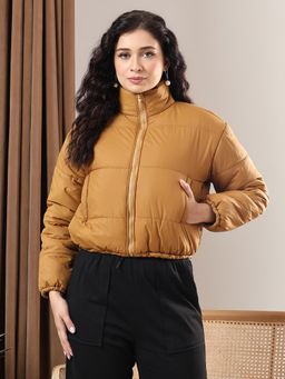 KOTTY - Womens Cozy Durable and Effortlessly Chic Winter Puffer Jacket - Mustard