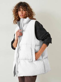 KOTTY - Womens Classic Sleek Warm and Perfect for Winter Wear Puffer Jacket - White