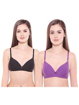 Bodycare - Pack Of 2 Lightly Padded T-Shirt Bra - Multi Color
