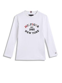 Tommy Hilfiger - Boys Printed Regular-Fit Cotton T-Shirt White