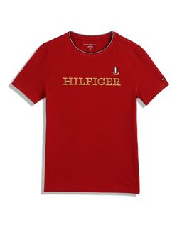 Tommy Hilfiger - Boys Logo Regular-Fit Cotton T-Shirt Red