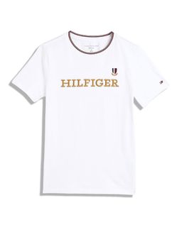Tommy Hilfiger - Boys Logo Regular-Fit Cotton T-Shirt White