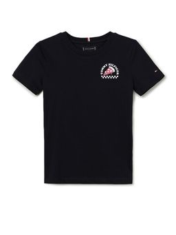 Tommy Hilfiger - Boys Graphic Regular-Fit Cotton T-Shirt Navy Blue