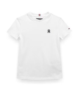 Tommy Hilfiger - Boys Solid Regular-Fit Cotton T-Shirt White