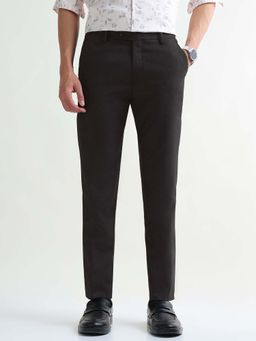 Arrow - Men Grey Polyester Solid Trouser