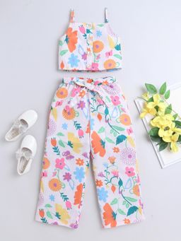 Taffy - White Floral Printed Co-ord (Set of 2)