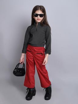 Taffy - Denim Solid Co-ord - Black (Set of 2)