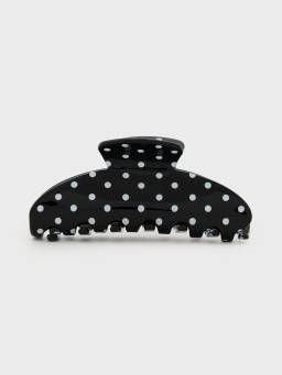 Pomelo - Polka Dot Hair Claw Clip - Black
