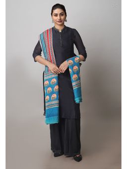 Unnati Silks - Multi-Color Pure Ajrakh Mulmul Cotton Dupatta