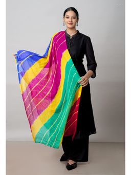 Unnati Silks - Multi-Color Printed Chiffon Silk Dupatta