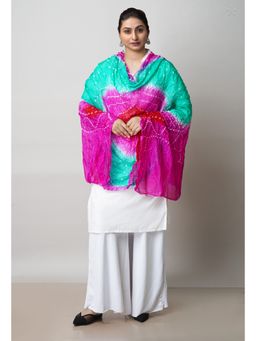 Unnati Silks - Multi-Color Bandhani Soft Silk Dupatta
