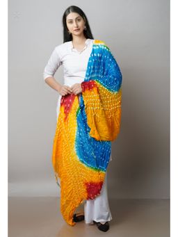 Unnati Silks - Multi-Color Bandhani Soft Silk Dupatta