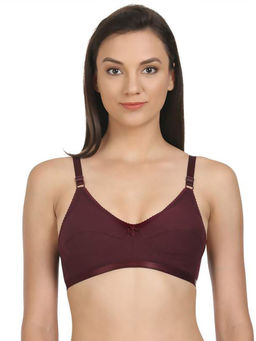 Bodycare - Perfect Coverage Bra In Dark Peach-Light Lemon-Wine Color (Pack of 3)