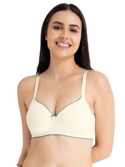 Amante - Solid Padded Non-wired Full Coverage T-shirt Bra - White