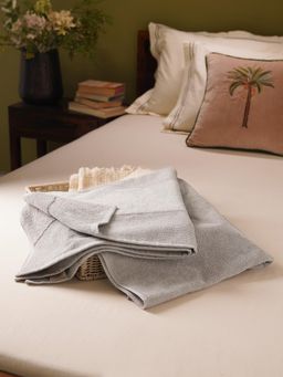 Pure Home + Living - Light Grey Sheared Bath Towel