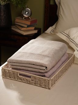 Pure Home + Living - Light Beige Sheared Bath Towel