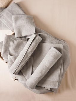 Pure Home + Living - Light Grey Sheared Hand Towels (Set Of 4)