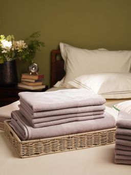 Pure Home + Living - Light Pink Sheared Hand Towels (Set Of 4)