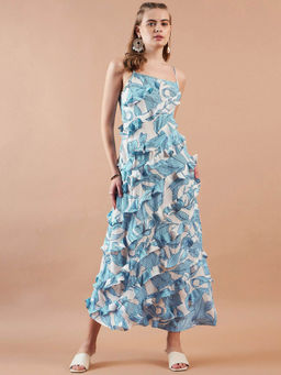 Freehand - Women's Fit and Flared Tropical Dress