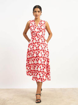 SALT Attire - White Floral Print Dress