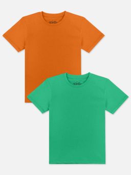 Kidsville - Solid T-Shirt for Kids Boys - Multi (Pack of 2)