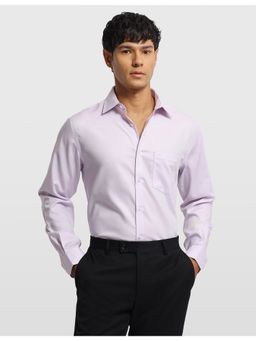 Arrow - Men's Auto press Twill Textured Shirt-Lavender
