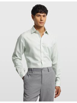 Arrow - Men's Auto press Twill Textured Shirt-Green