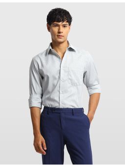 Arrow - Men's Grid Tattersall Checked Auto press Shirt-Green