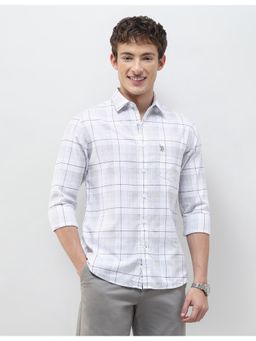 U.S. POLO ASSN. - Men's Grid Tattersall Checked Regular Fit Shirt-Grey