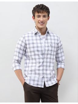 U.S. POLO ASSN. - Men's Grid Tattersall Checked Regular Fit Shirt-Grey