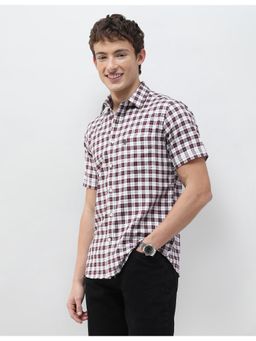 U.S. POLO ASSN. - Men's Plaid Checked Regular Fit Shirt-Brown