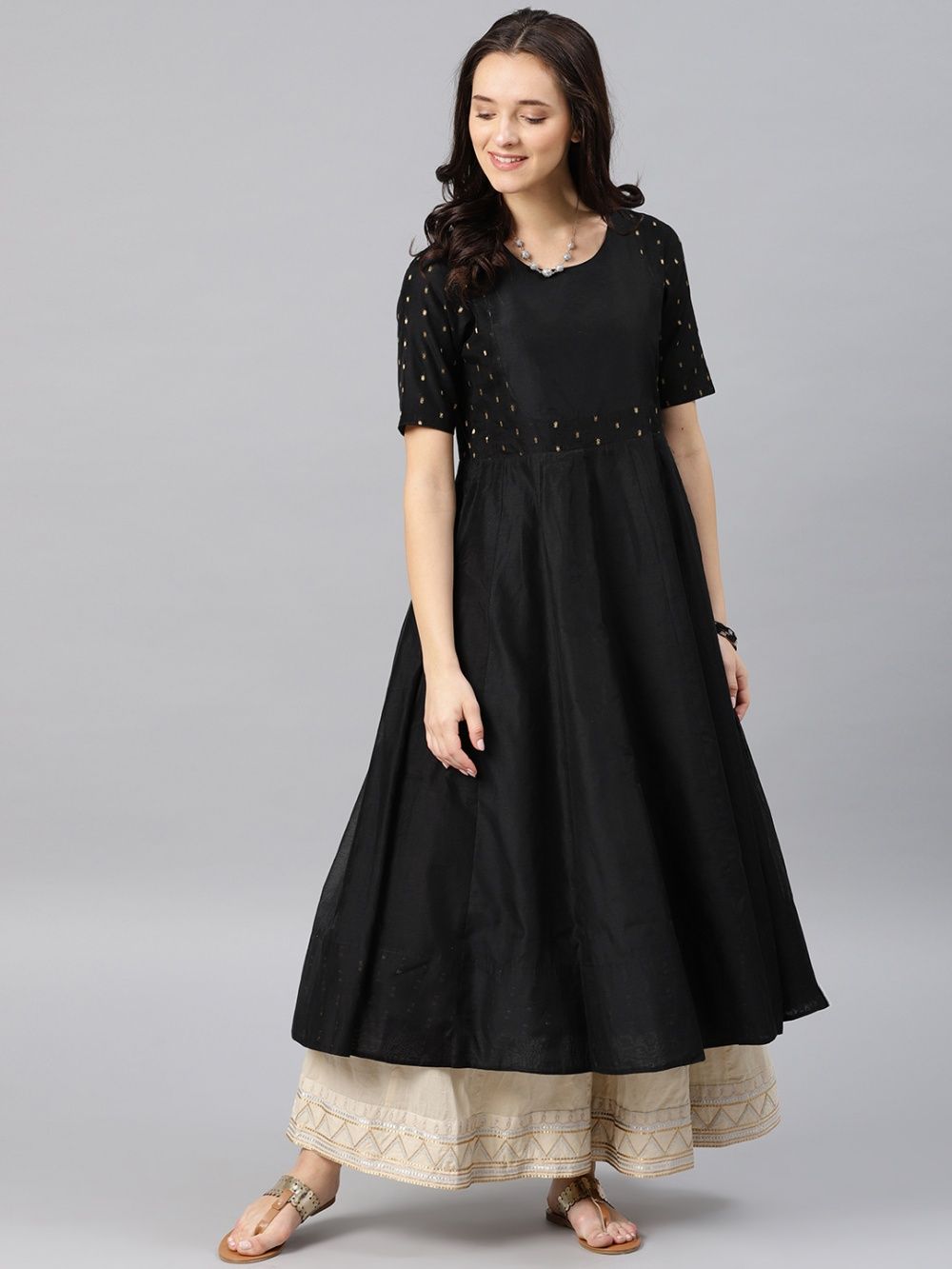 Black kurti pattern clearance