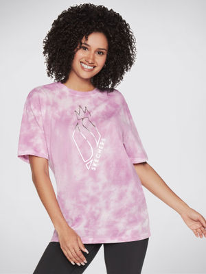 Skechers t shirt mens pink clearance