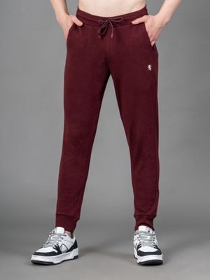 burgundy polo joggers