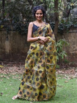Suta - Multi-Color Floral Printed Saree without Blouse